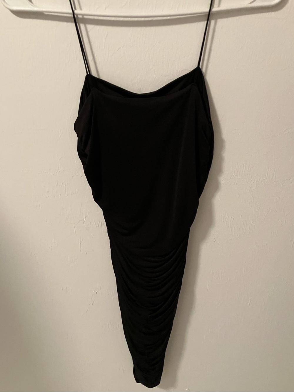 Ruched Mini Dress with Spaghetti Straps